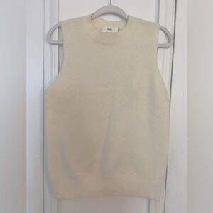 The Frankie Shop Cream Sleeveless Sweater
